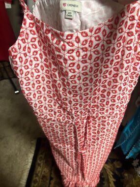 Cremeux Red & White Printed Maxi Dress XS